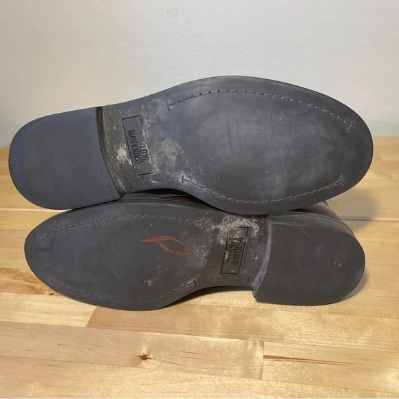 Love Moschino Love brown leather high boots - Picture 8 of 15